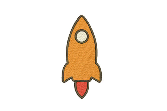 Rocket Embroidery Design